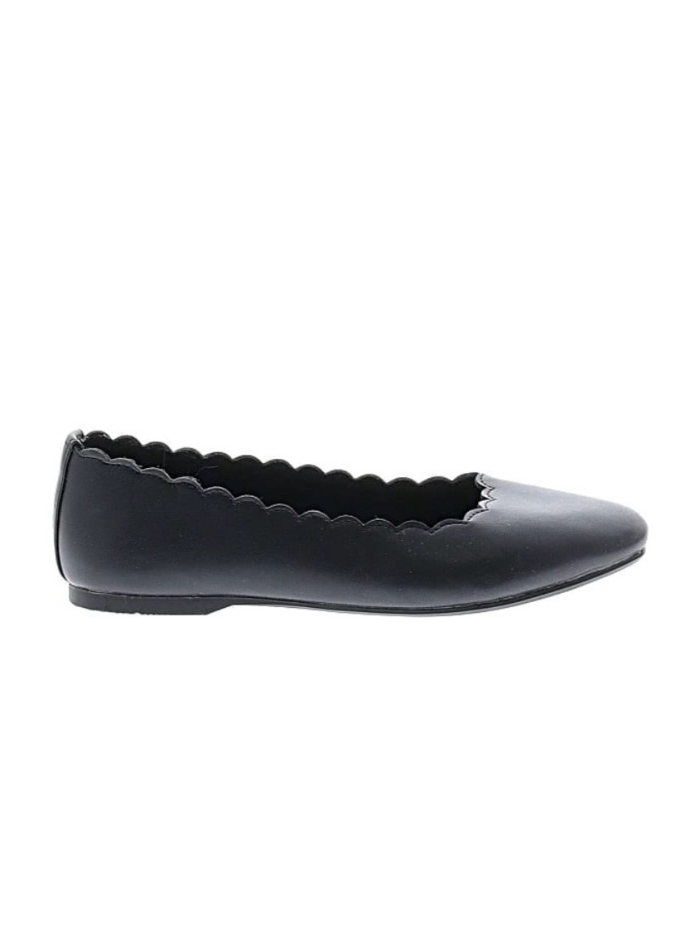 LC Lauren Conrad Black Scalloped Ballet Flats